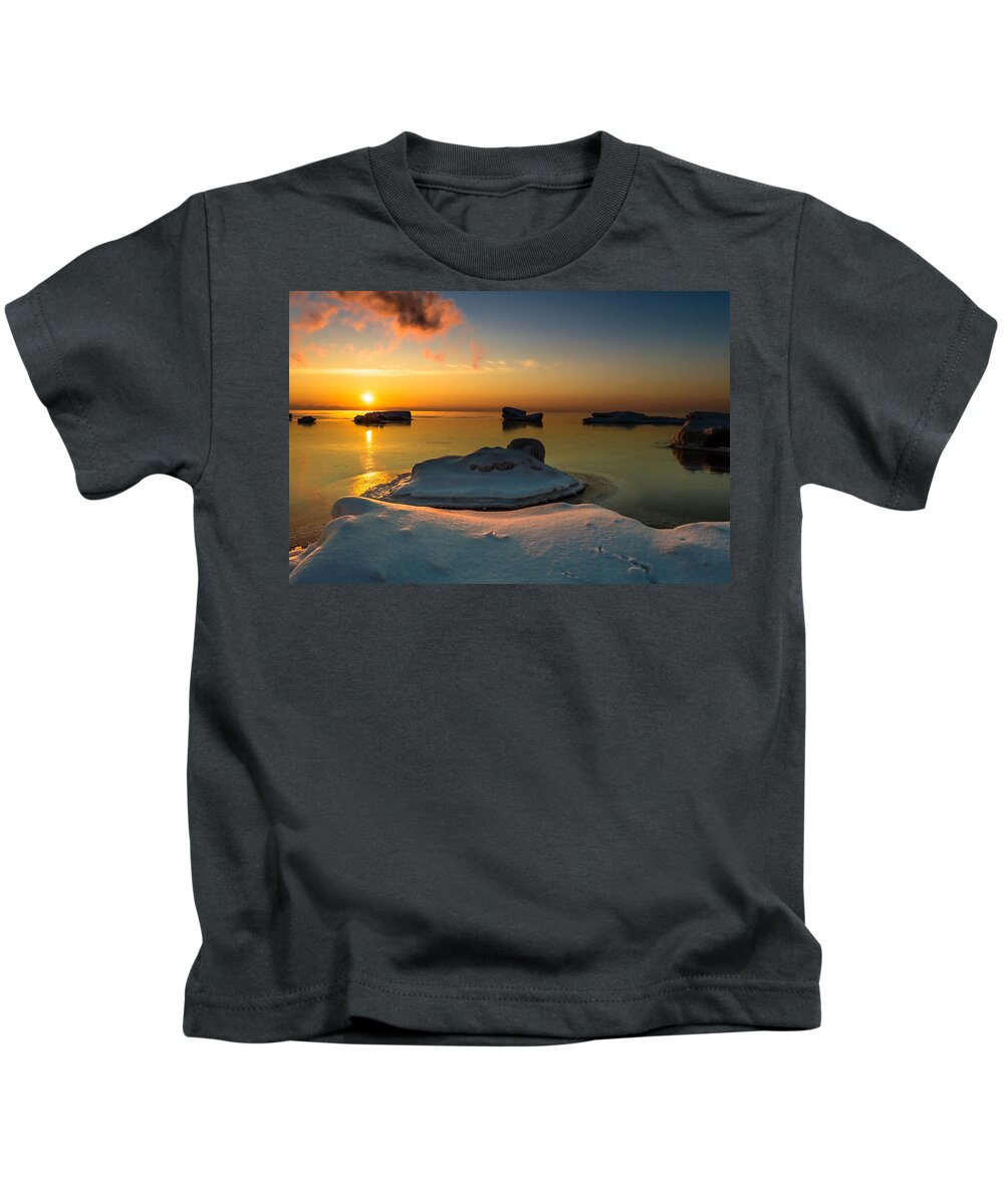 Sunrise Kids T-Shirt featuring the photograph Island Burgs by James Meyer