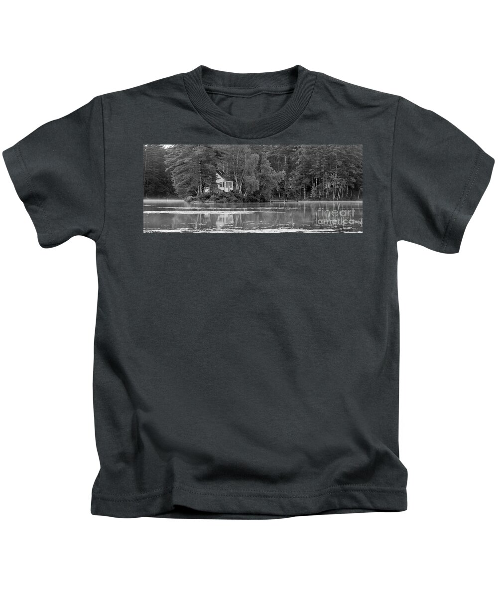 Maine Kids T-Shirt featuring the photograph Island Cabin - Maine by Steven Ralser