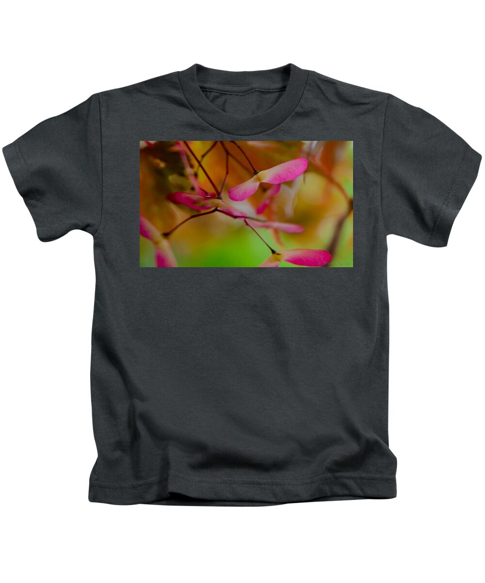 Japanese Maple Kids T-Shirt featuring the photograph Japanese Maple Seedling by Brenda Jacobs