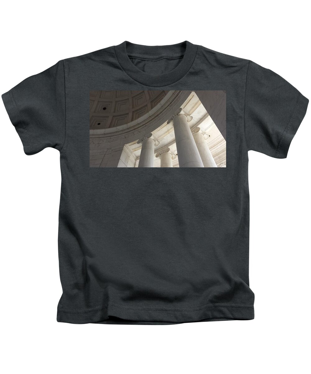 Declaration Of Independence Kids T-Shirt featuring the photograph Jefferson Memorial Architecture by Kenny Glover