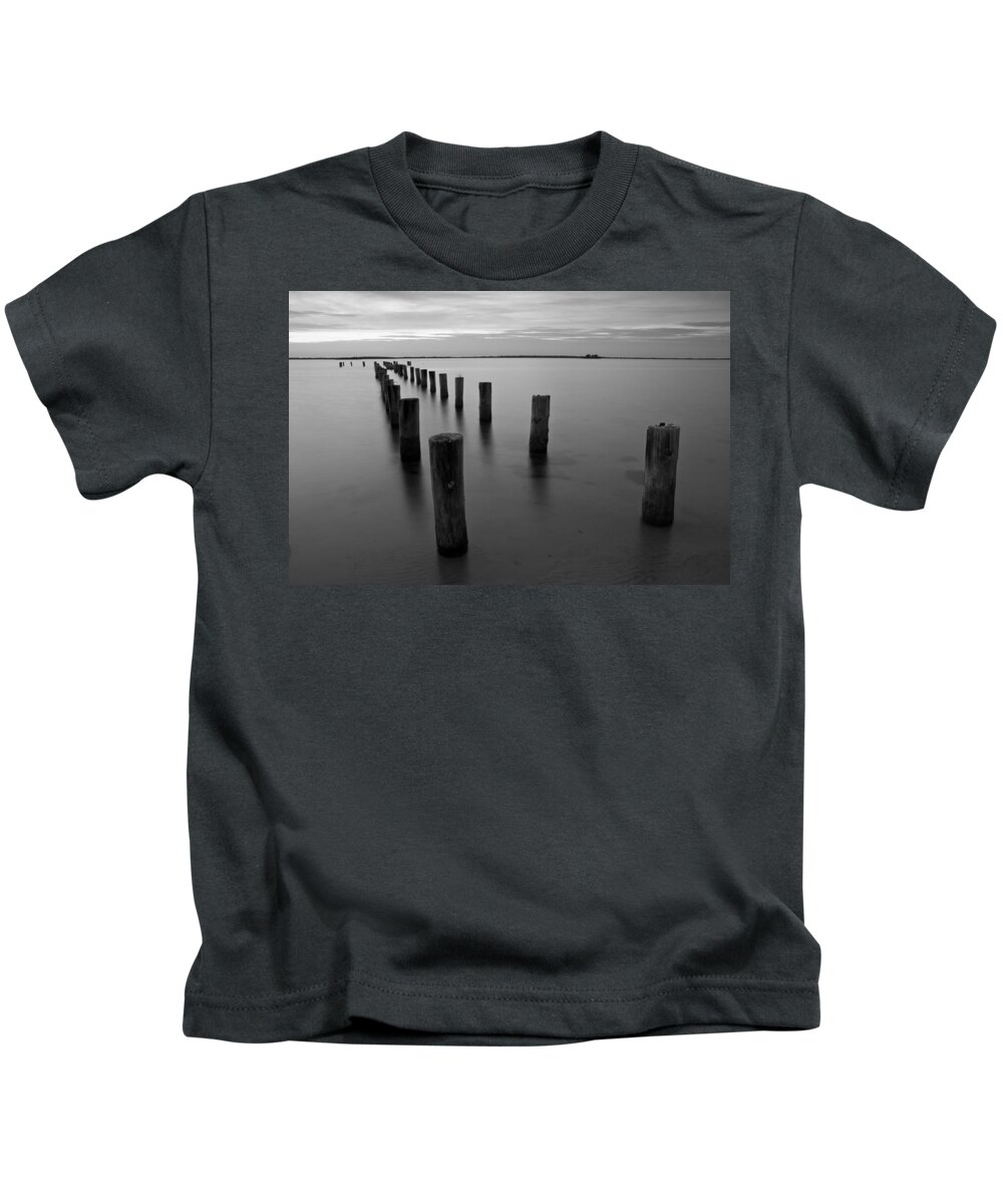 Dunedin Kids T-Shirt featuring the photograph Jetty at Sunset by Stefan Mazzola