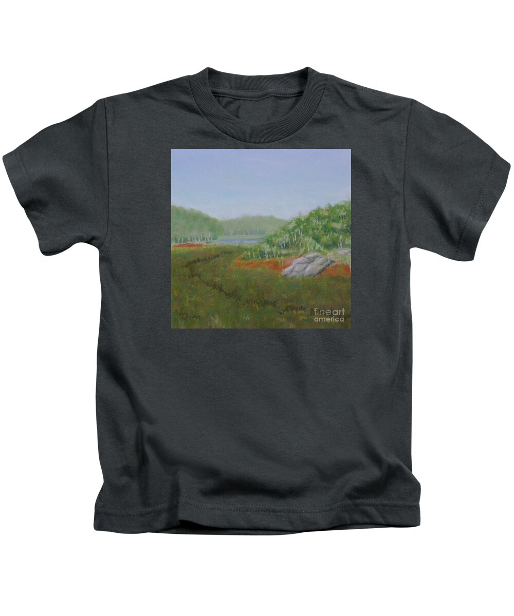 Landscape Kids T-Shirt featuring the painting Kantola Swamp by Lynn Quinn