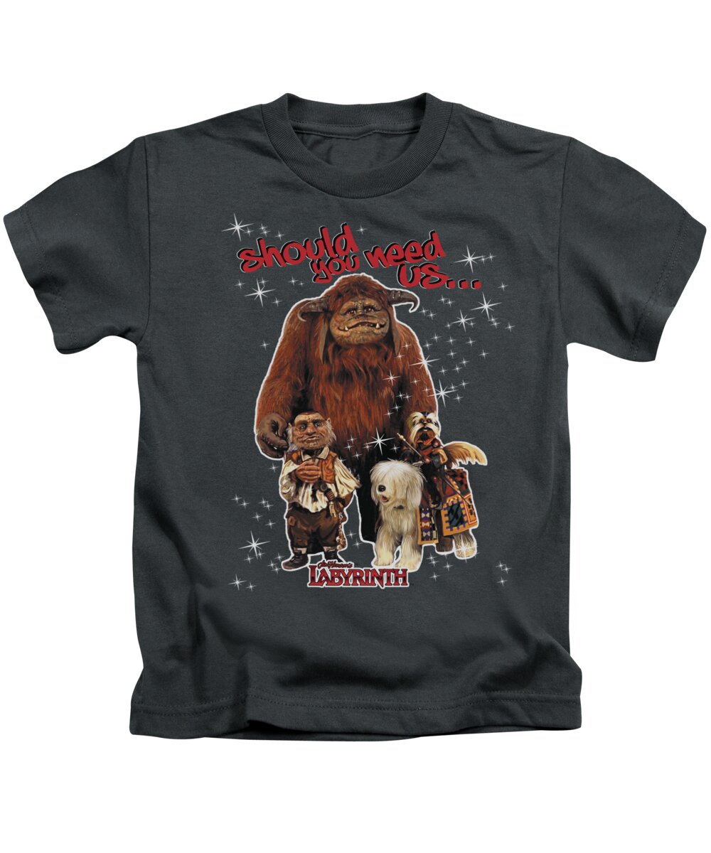 Labyrinth Kids T-Shirt featuring the digital art Labyrinth - Should You Need Us by Brand A