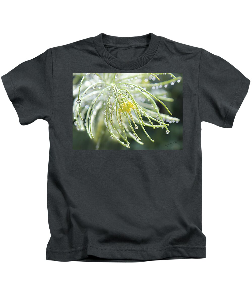 Water Drops Kids T-Shirt featuring the photograph Light Catchers by Kume Bryant