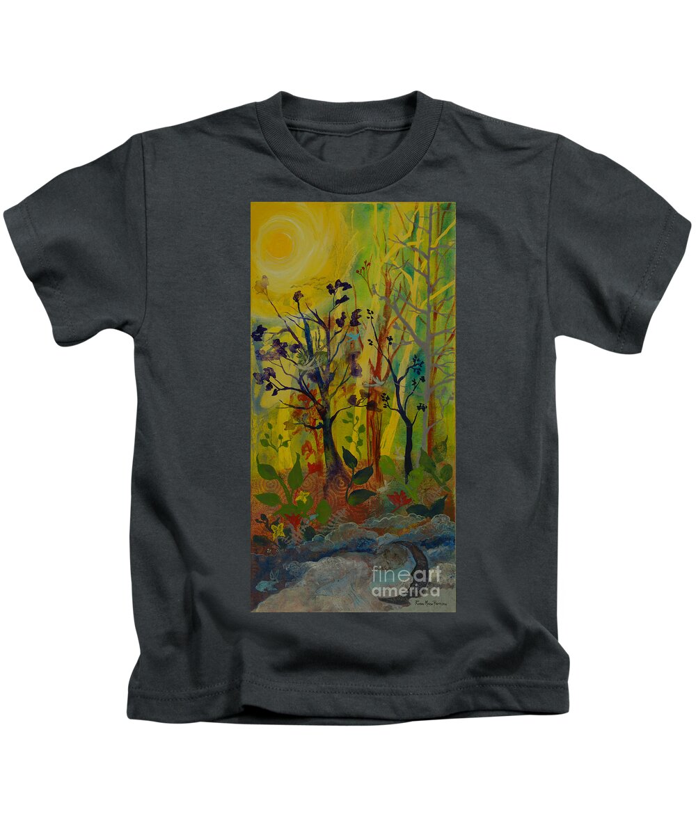 Light's Wonderful Secret Kids T-Shirt featuring the painting Light's Wonderful Secret by Robin Pedrero