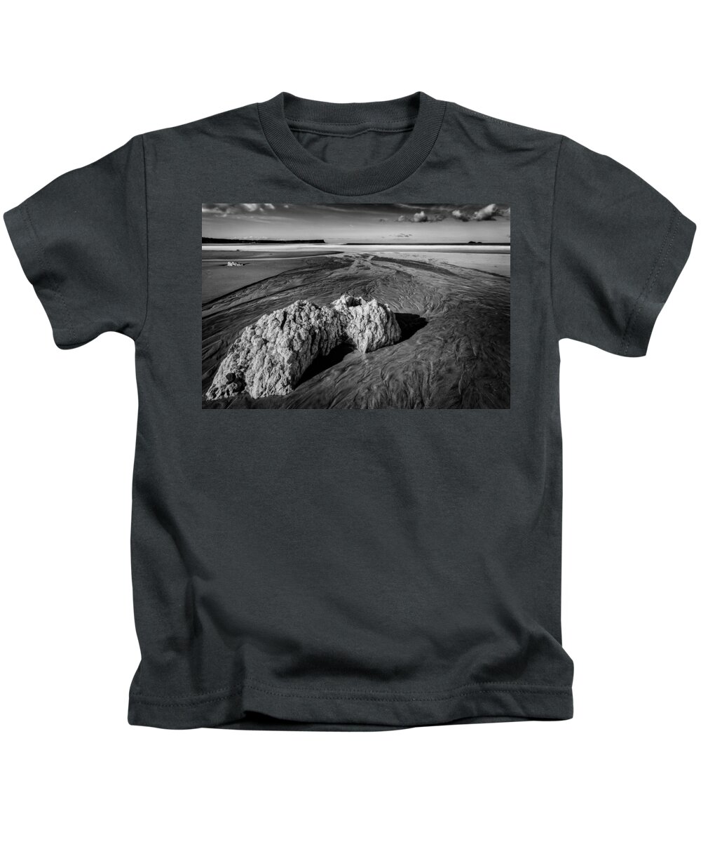 Ireland Kids T-Shirt featuring the photograph White Park Bay Exposed by Nigel R Bell