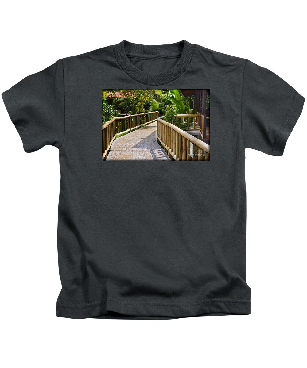 Rustic Kids T-Shirt featuring the photograph Lodge In The Jungle by Gary Keesler