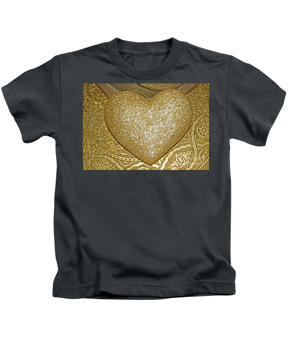 Golden Kids T-Shirt featuring the photograph Lost my Golden Heart by Eva-Maria Di Bella