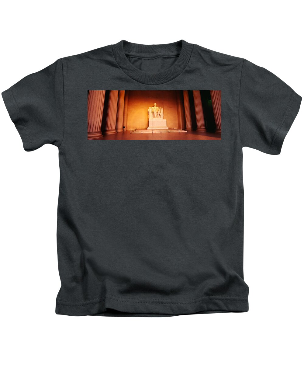 Photography Kids T-Shirt featuring the photograph Low Angle View Of A Statue Of Abraham by Panoramic Images