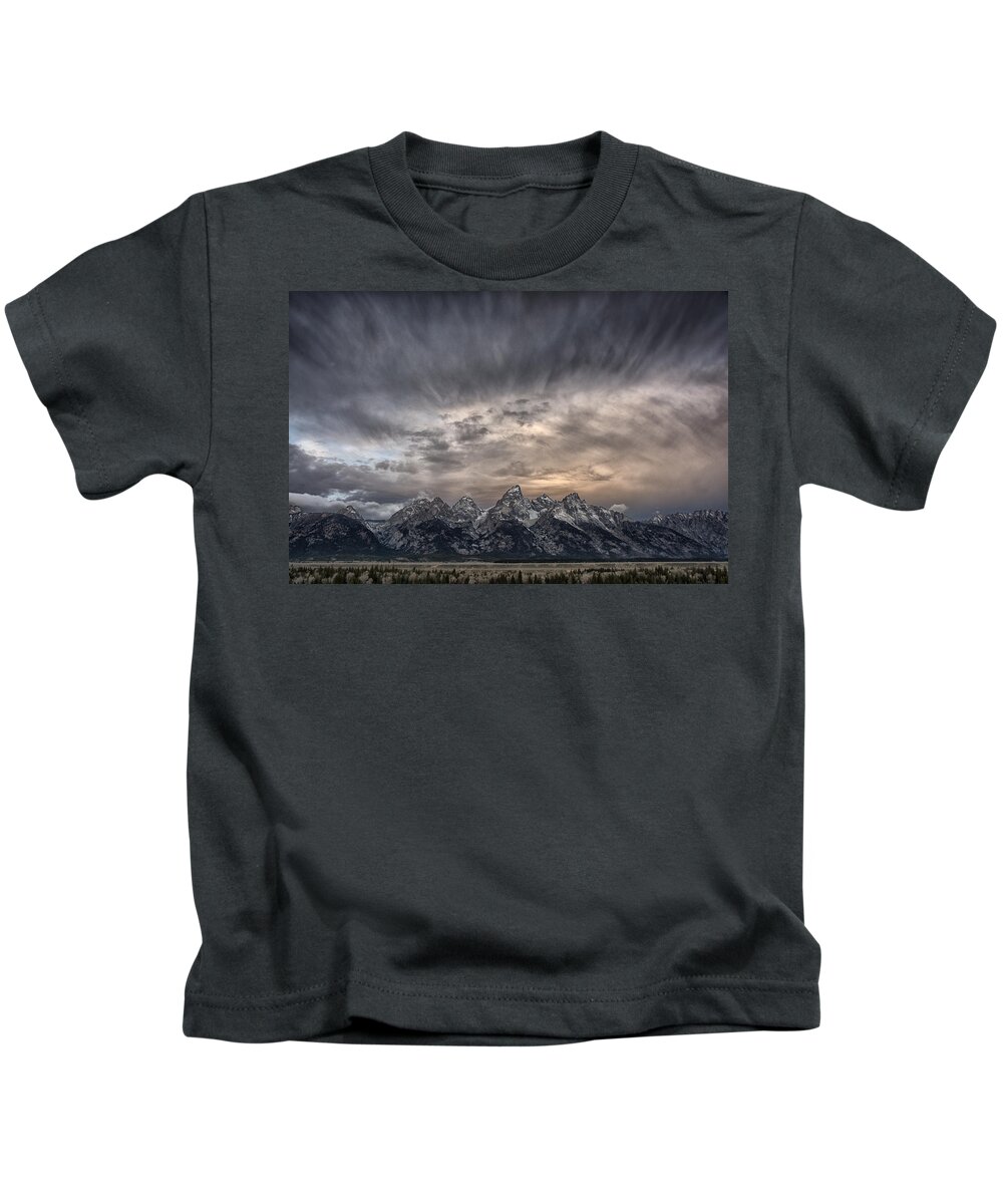 Wyoming Kids T-Shirt featuring the photograph Magic Mountain by Robert Fawcett