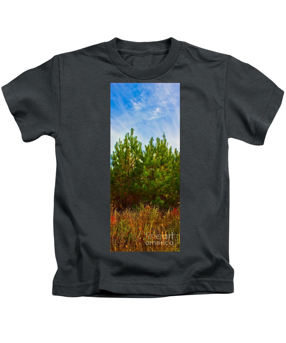 Michael Tidwell Photography Kids T-Shirt featuring the photograph Magical Pines by Michael Tidwell
