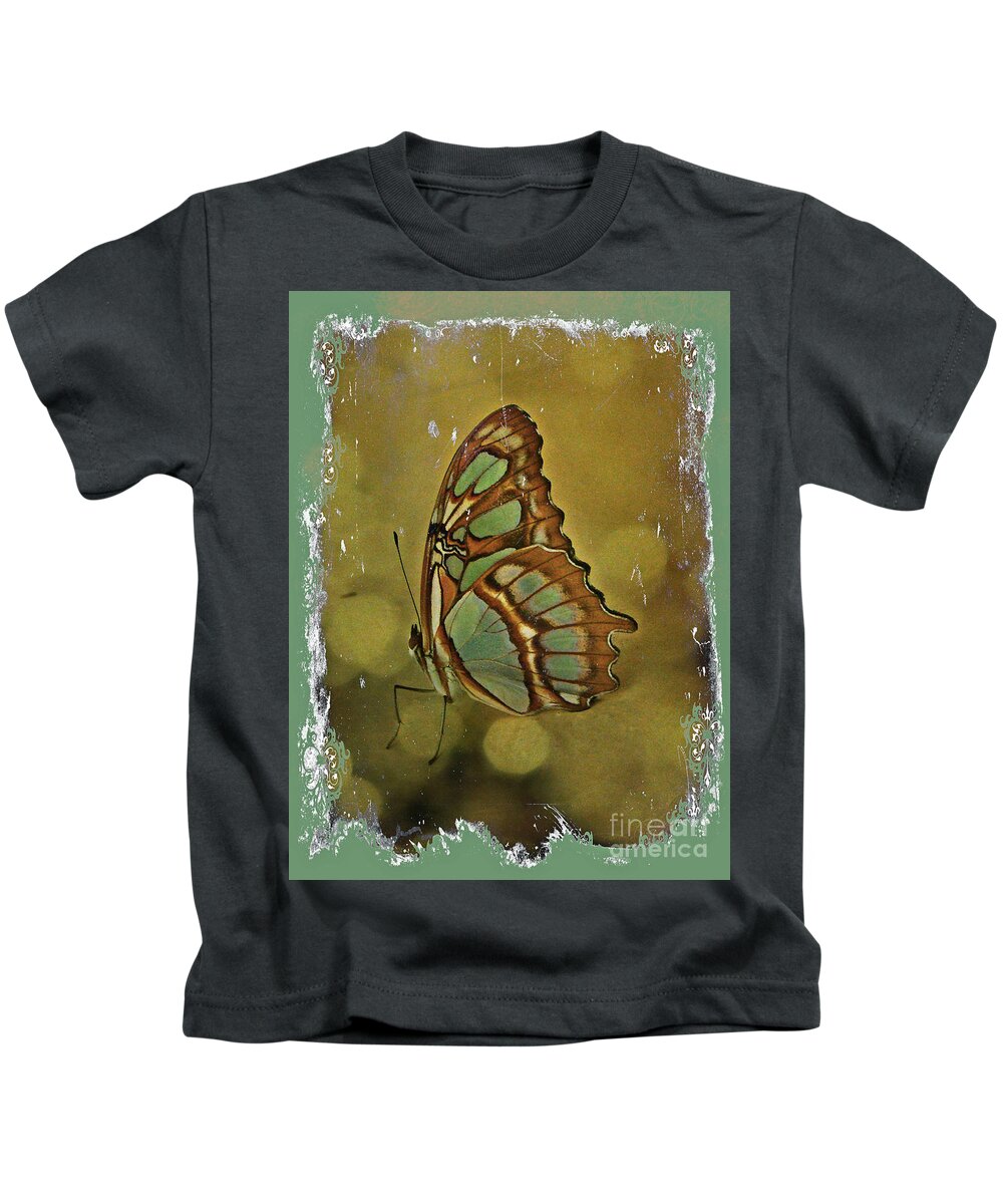 Malachite Kids T-Shirt featuring the photograph Malachite - Flying Jewel by Carol Senske