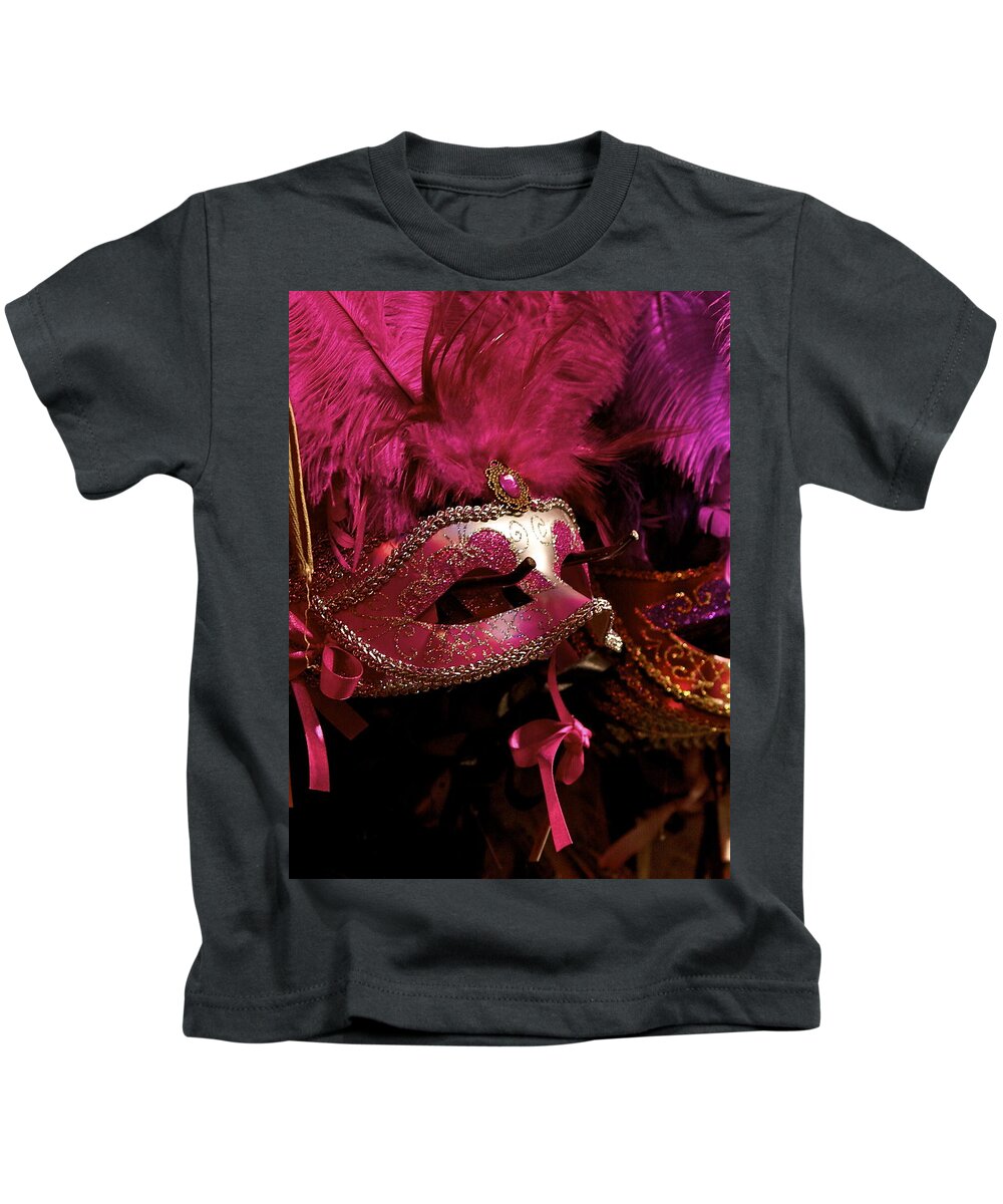 New Orleans Kids T-Shirt featuring the photograph Masquerade Mask by John Babis