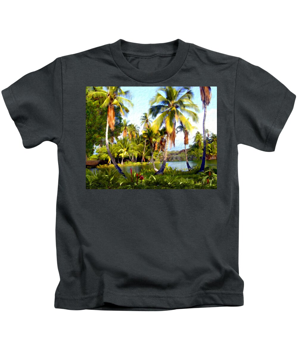 Hawaii Kids T-Shirt featuring the photograph Mauna Lani Fish Ponds by Kurt Van Wagner