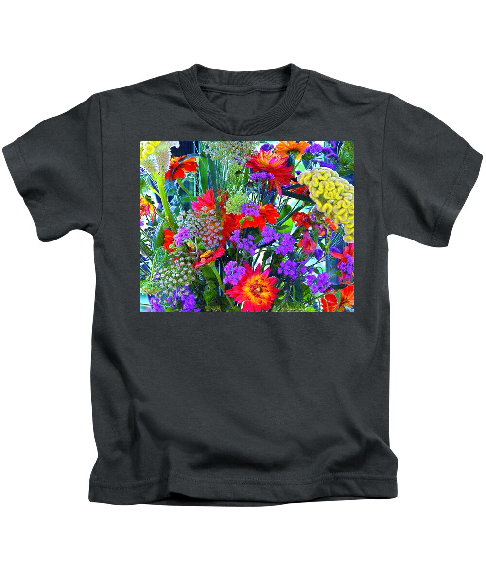 Floral Kids T-Shirt featuring the photograph Mid August Bouquet by Byron Varvarigos