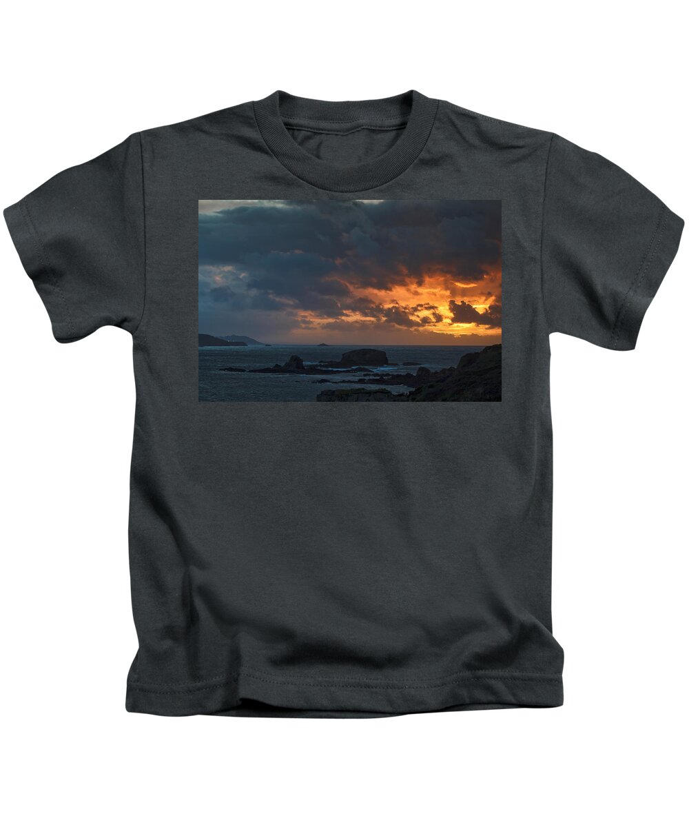 Seascape Kids T-Shirt featuring the photograph Mirandas Islands Galicia Spain by Pablo Avanzini