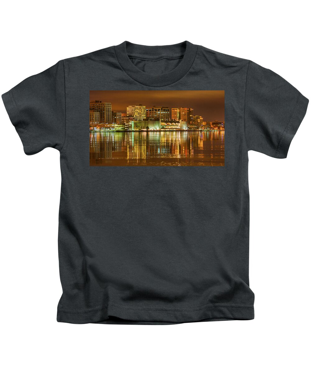Capitol Kids T-Shirt featuring the photograph Monona Terrace Madison Wisconsin by Steven Ralser