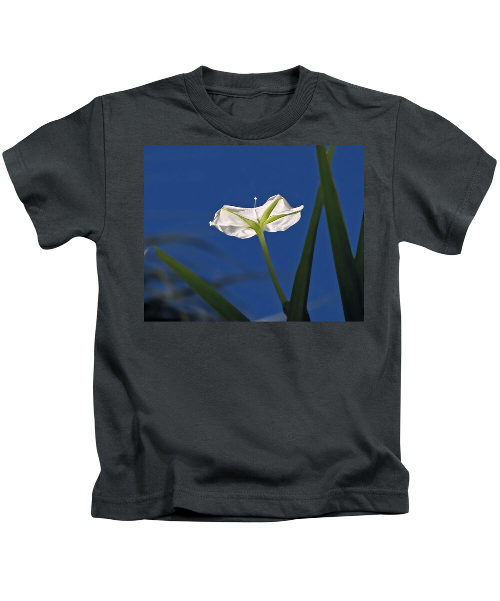 Moonflower Kids T-Shirt featuring the photograph Moonflower by Peggy Urban
