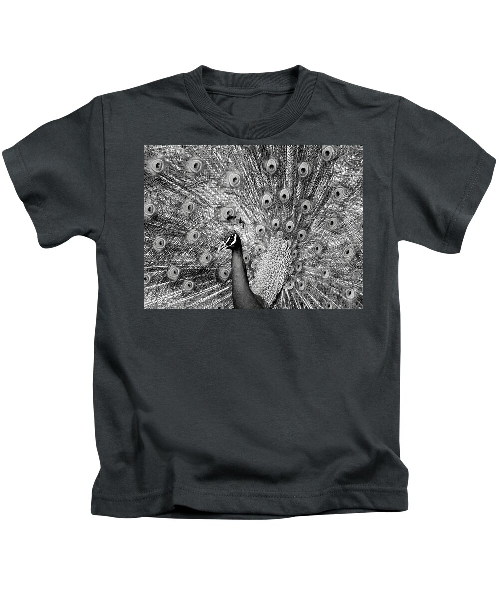 Peacocks Kids T-Shirt featuring the photograph Mother Natures Fireworks by Karen Wiles