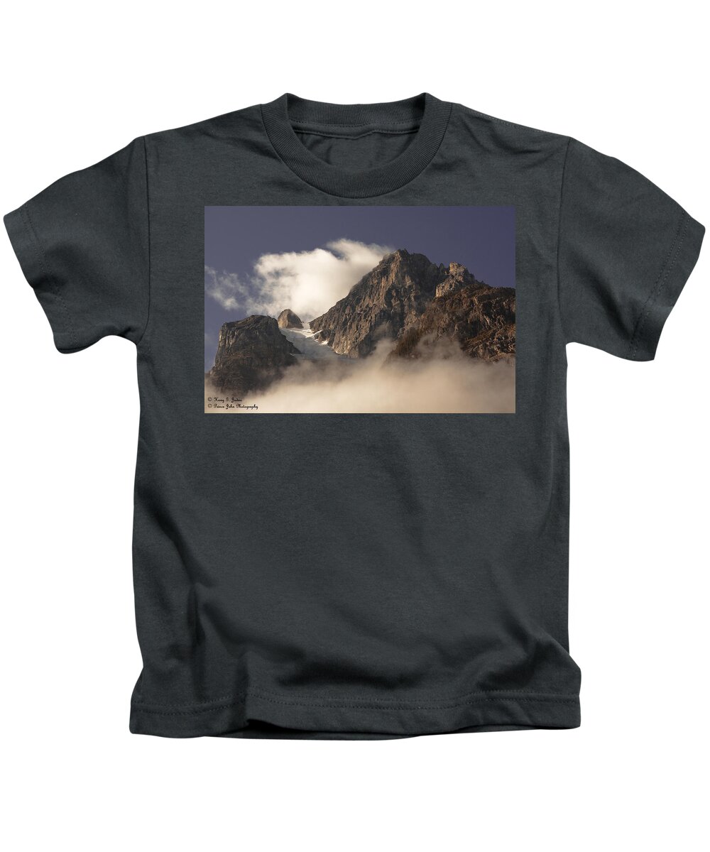 Mountain Top Kids T-Shirt featuring the photograph Mountain Clouds by Hany J
