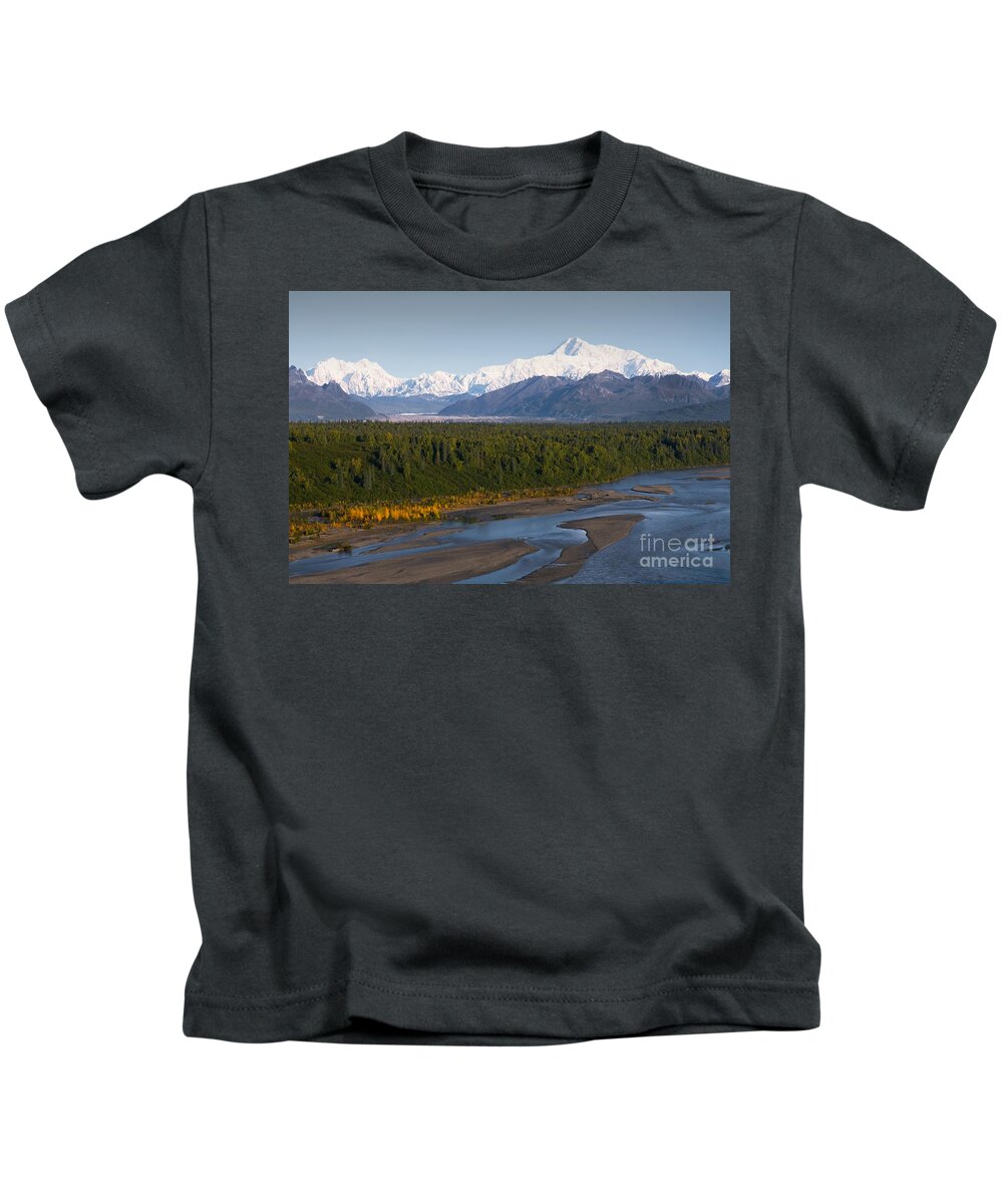 Landscape Kids T-Shirt featuring the photograph Mt. Mckinley, Alaska by Ron Sanford