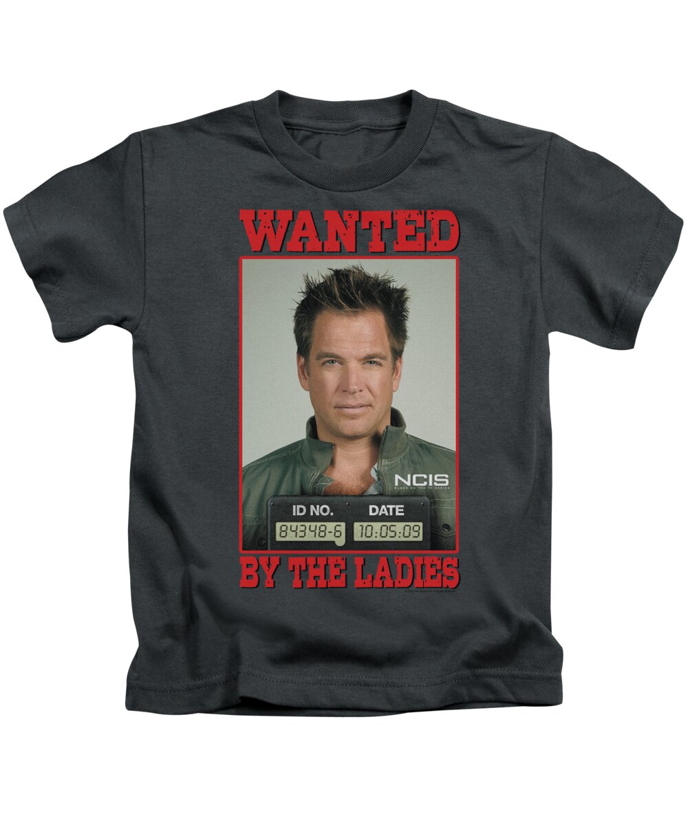 NCIS Kids T-Shirt featuring the digital art Ncis - Wanted by Brand A