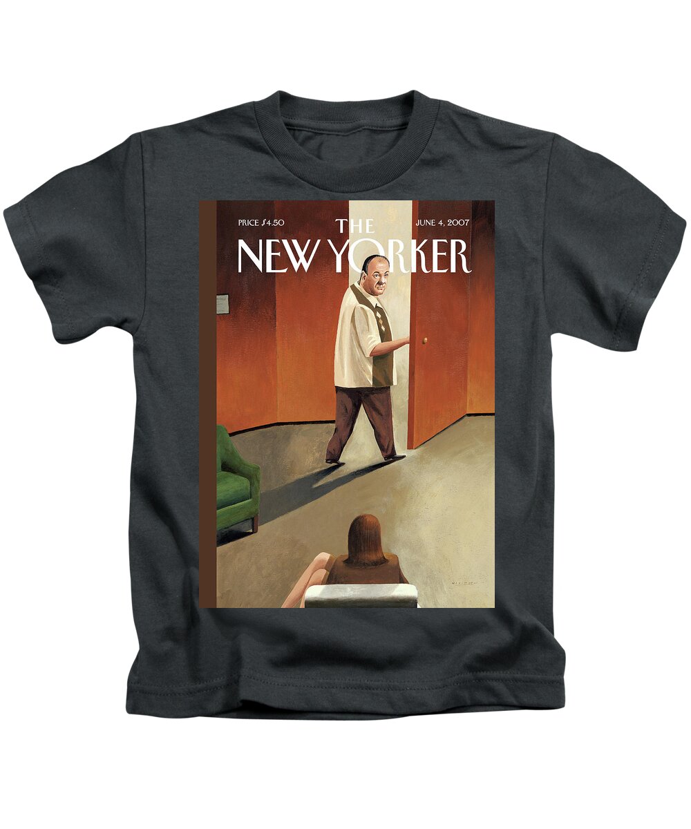 Sopranos Kids T-Shirt featuring the painting Last Exit by Mark Ulriksen