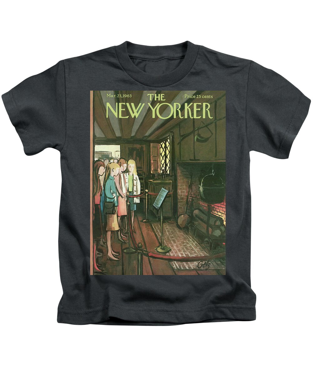 Tour Kids T-Shirt featuring the painting New Yorker March 23rd, 1963 by Arthur Getz