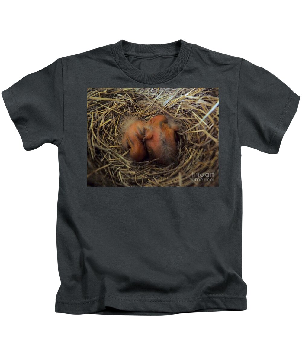 Bird Kids T-Shirt featuring the photograph Newly Born by Robyn King