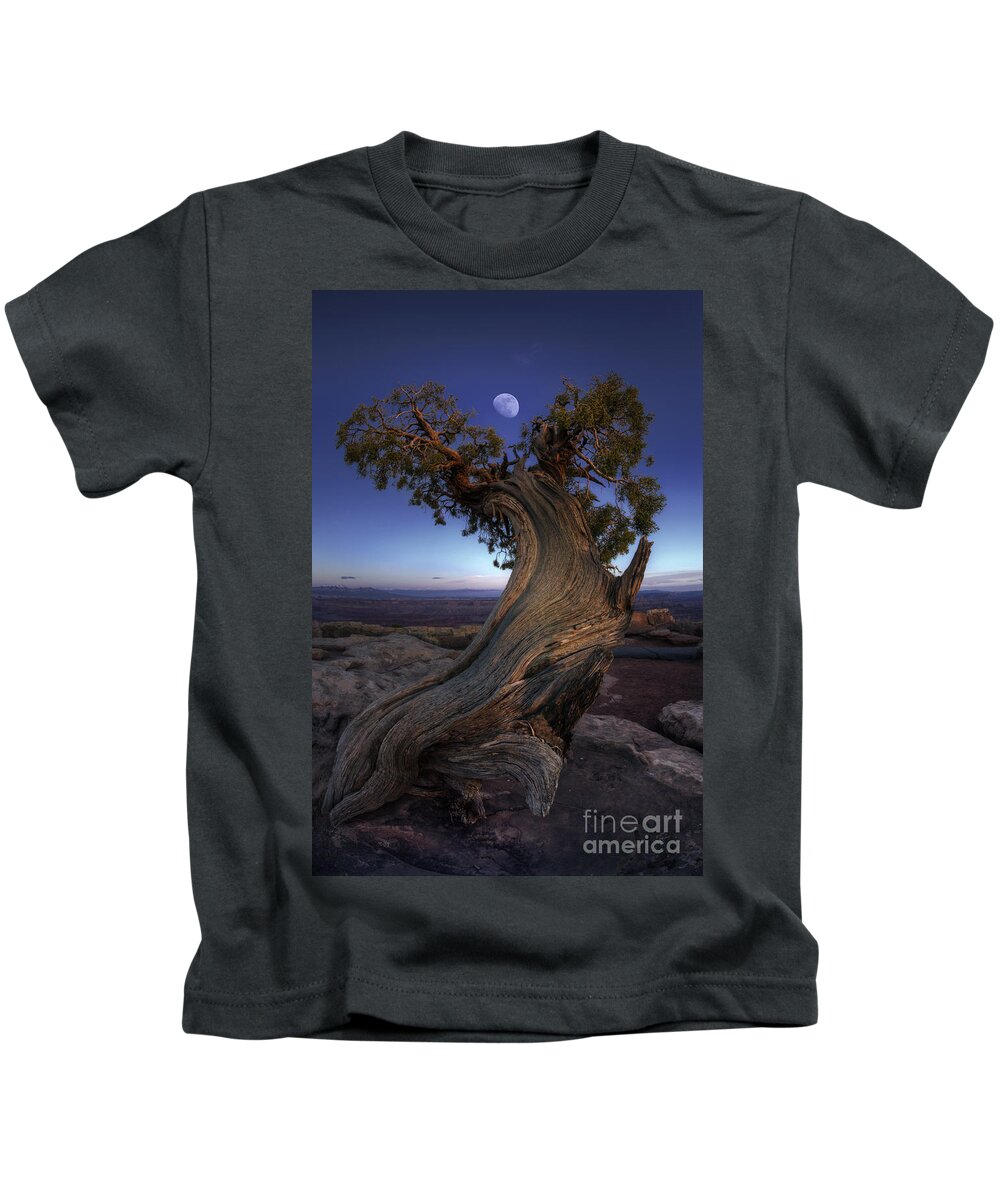 Award Winning Photography Kids T-Shirt featuring the photograph Night Guardian of the Valley by Marco Crupi