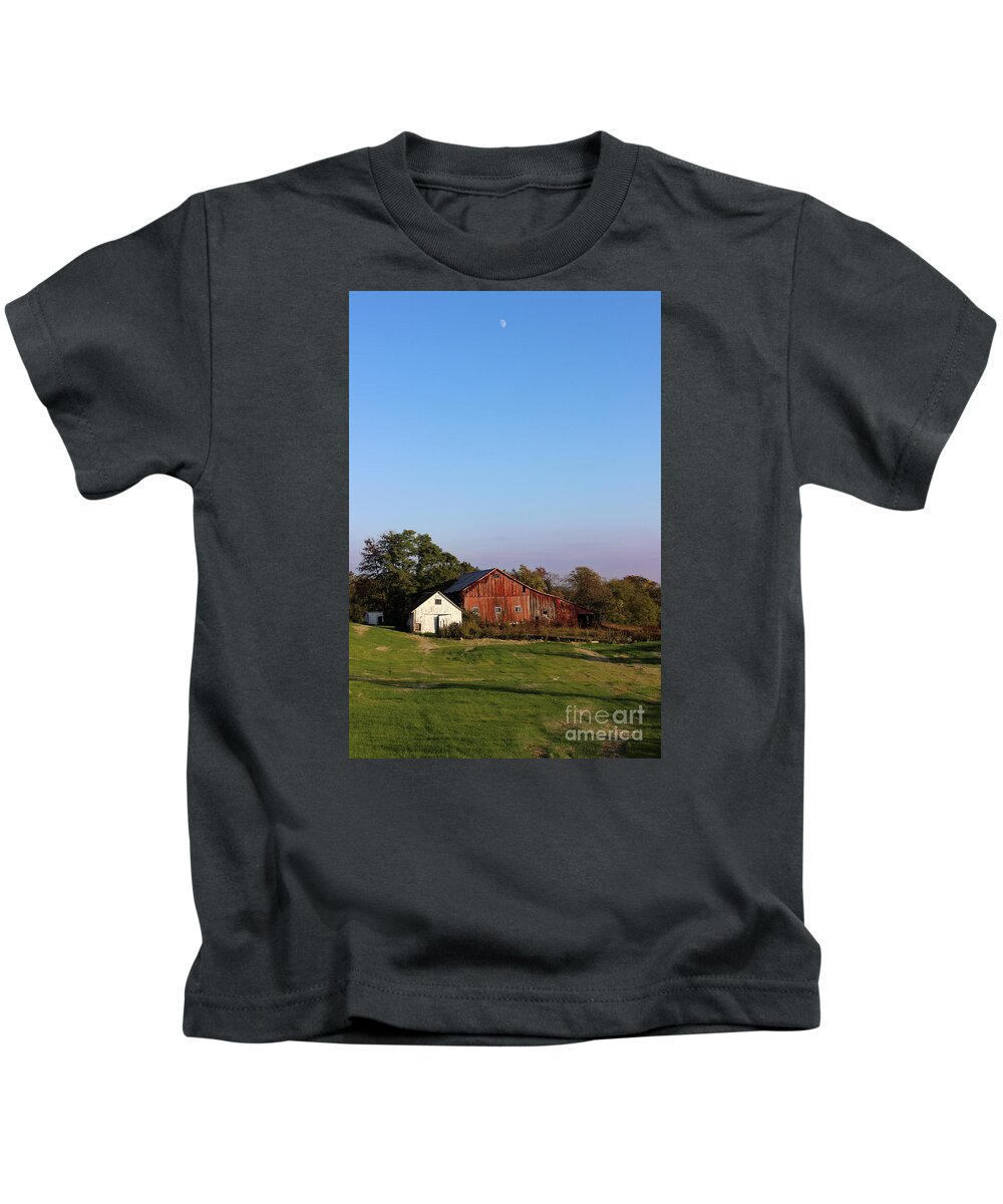 Barn Kids T-Shirt featuring the photograph Old Barn at Sunset by Karen Adams