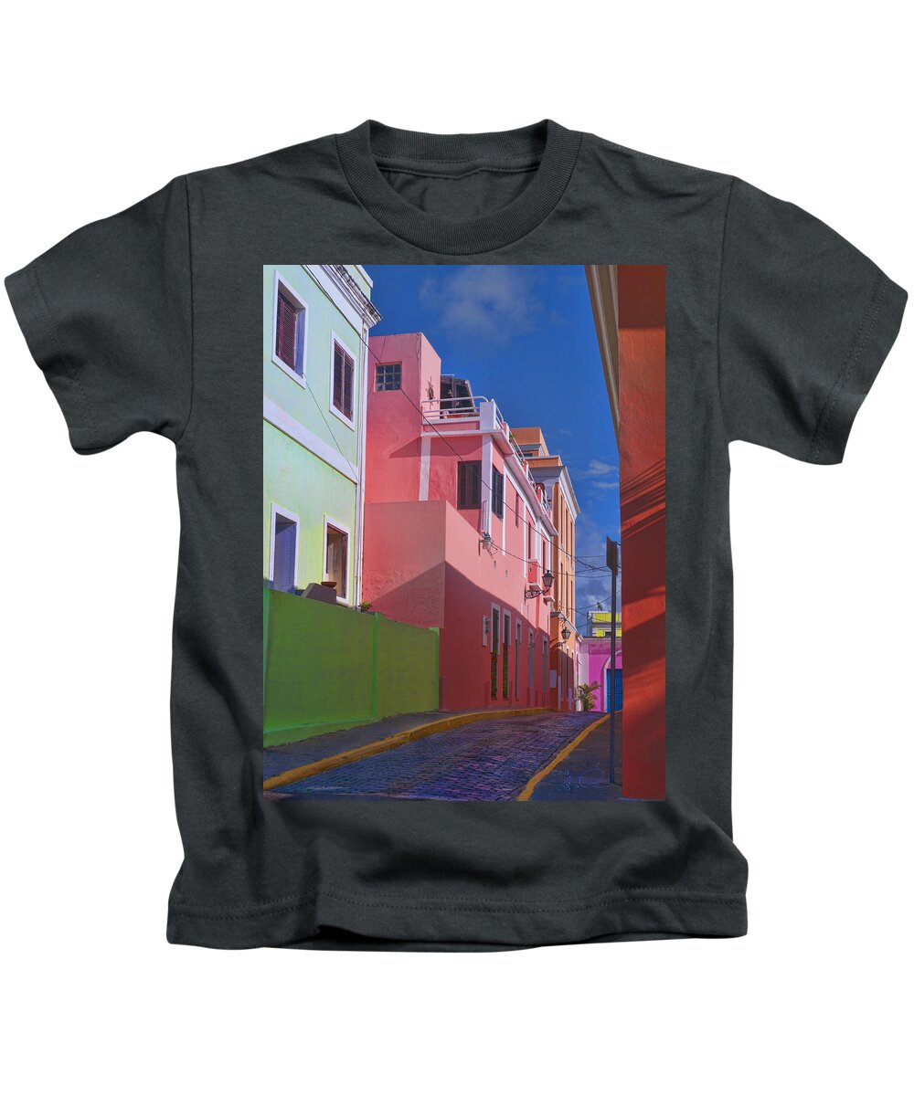 Old San Juan Kids T-Shirt featuring the photograph Old San Juan Colors by S Paul Sahm
