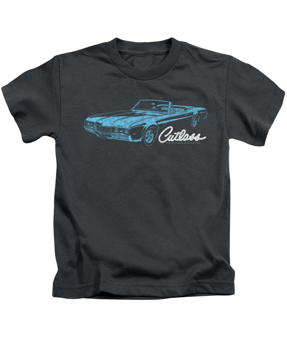 Vintage Kids T-Shirt featuring the digital art Oldsmobile - 68 Cutlass by Brand A