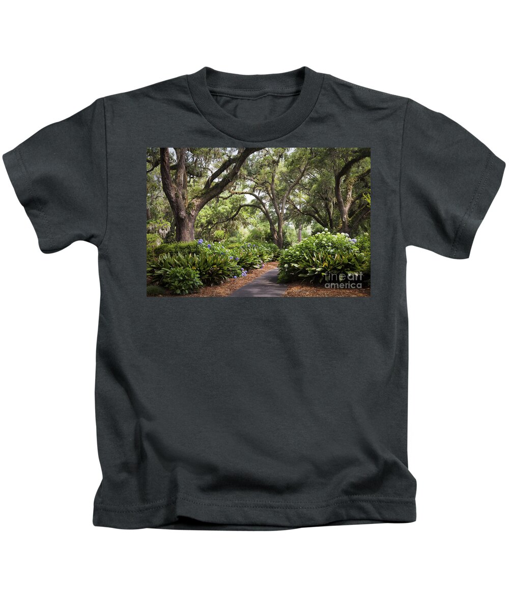 Beautiful Kids T-Shirt featuring the photograph Orton Plantation Scenic Walkway Brusnwick County NC by Jo Ann Tomaselli