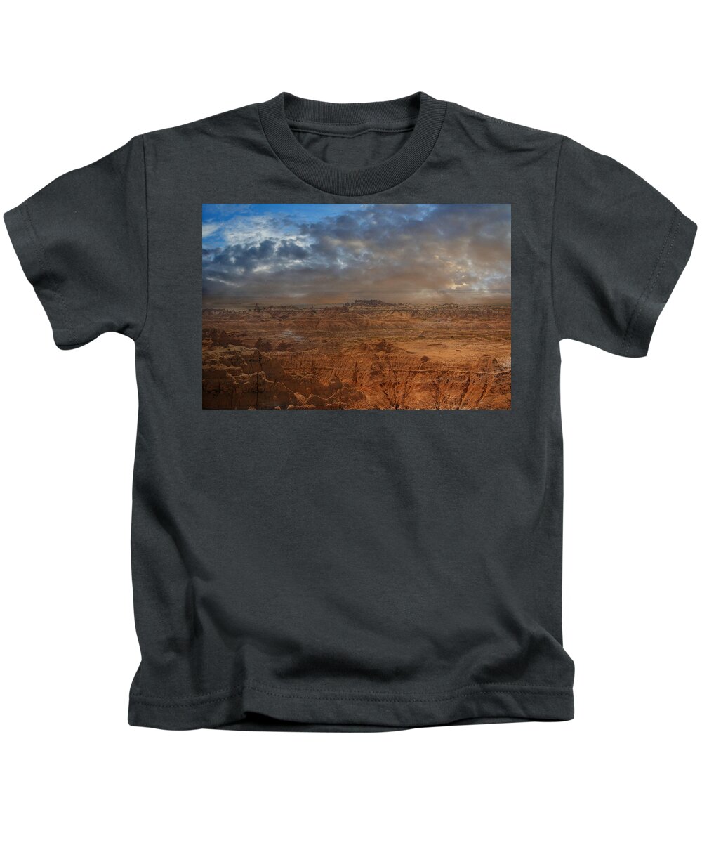 Badlands Kids T-Shirt featuring the photograph Painted by Nature by Judy Hall-Folde