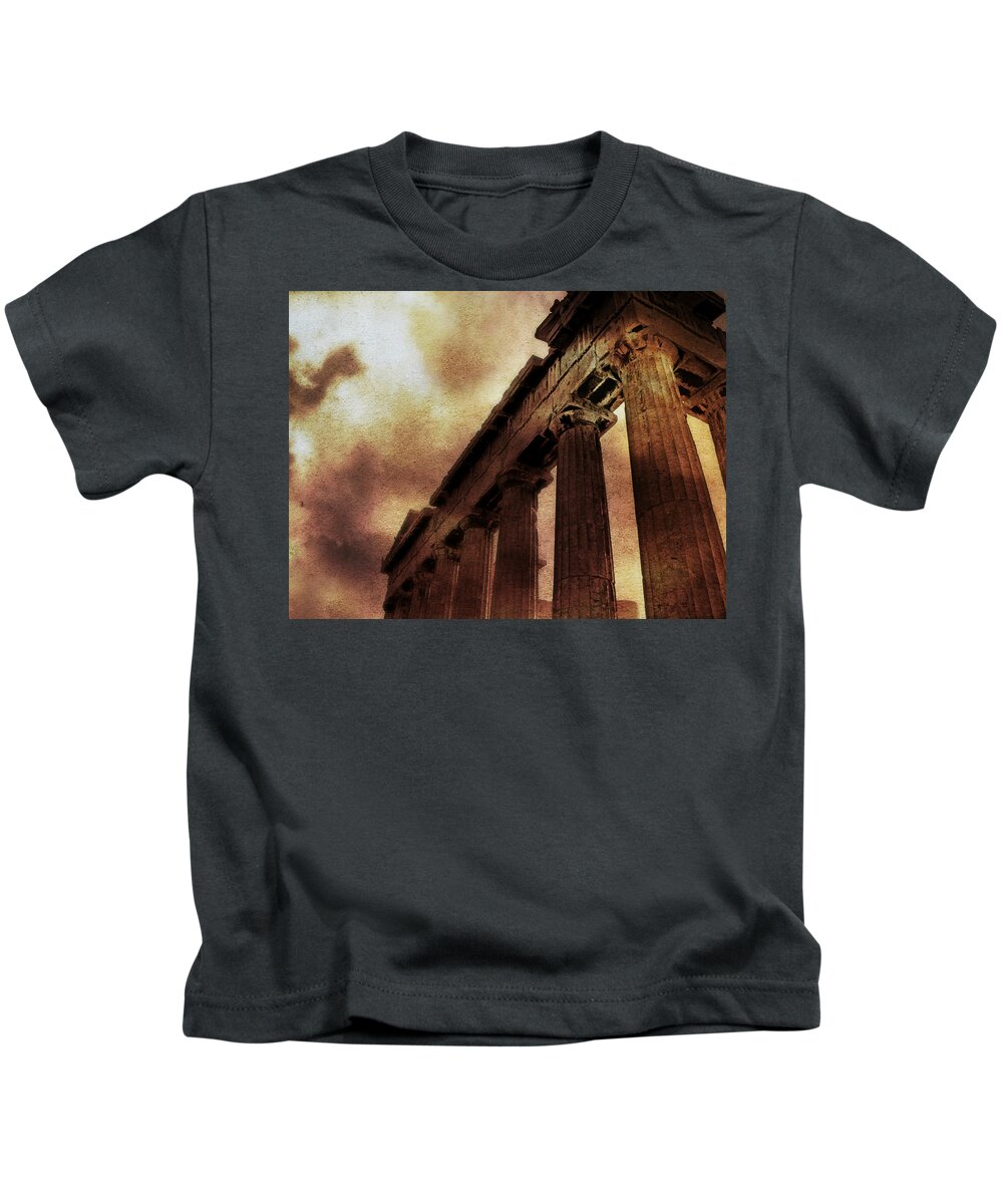 Parthenon Kids T-Shirt featuring the photograph Parthenon by Micki Findlay