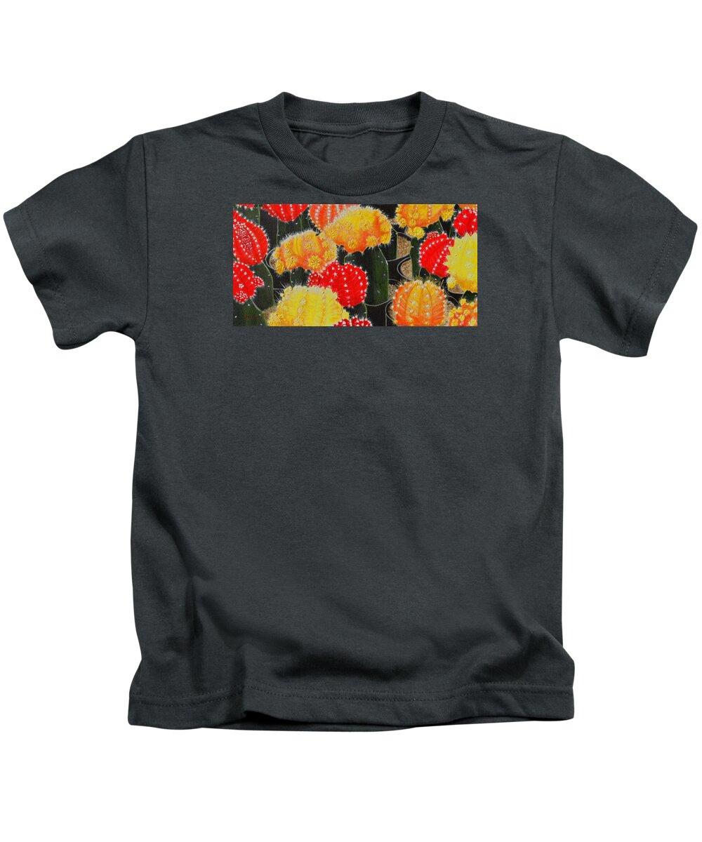 Cactus Kids T-Shirt featuring the painting Party Girls by Donna Manaraze