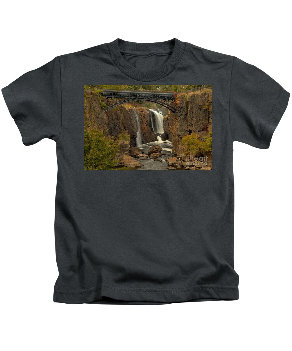 Patterson Great Falls Kids T-Shirt featuring the photograph Paterson Great Falls New Jersey by Adam Jewell