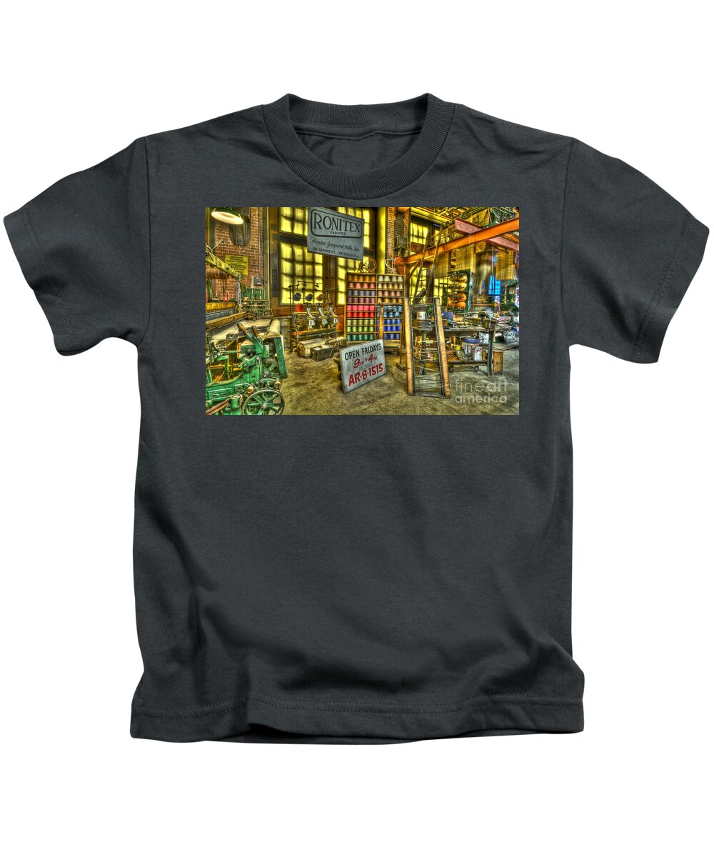 Paterson Kids T-Shirt featuring the photograph Paterson Silk Mill by Anthony Sacco