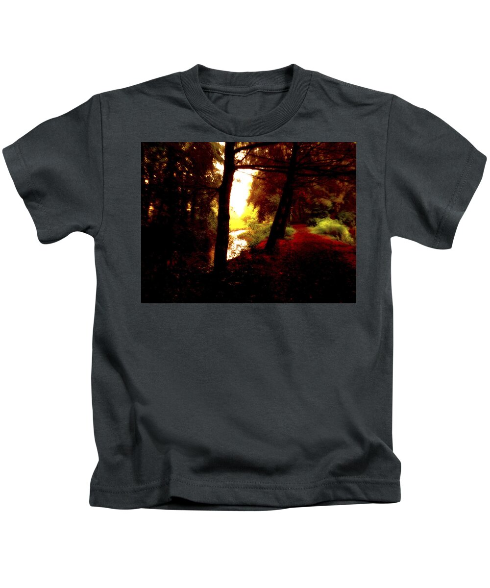 Art Kids T-Shirt featuring the digital art Into the Morning Light by Femina Photo Art By Maggie