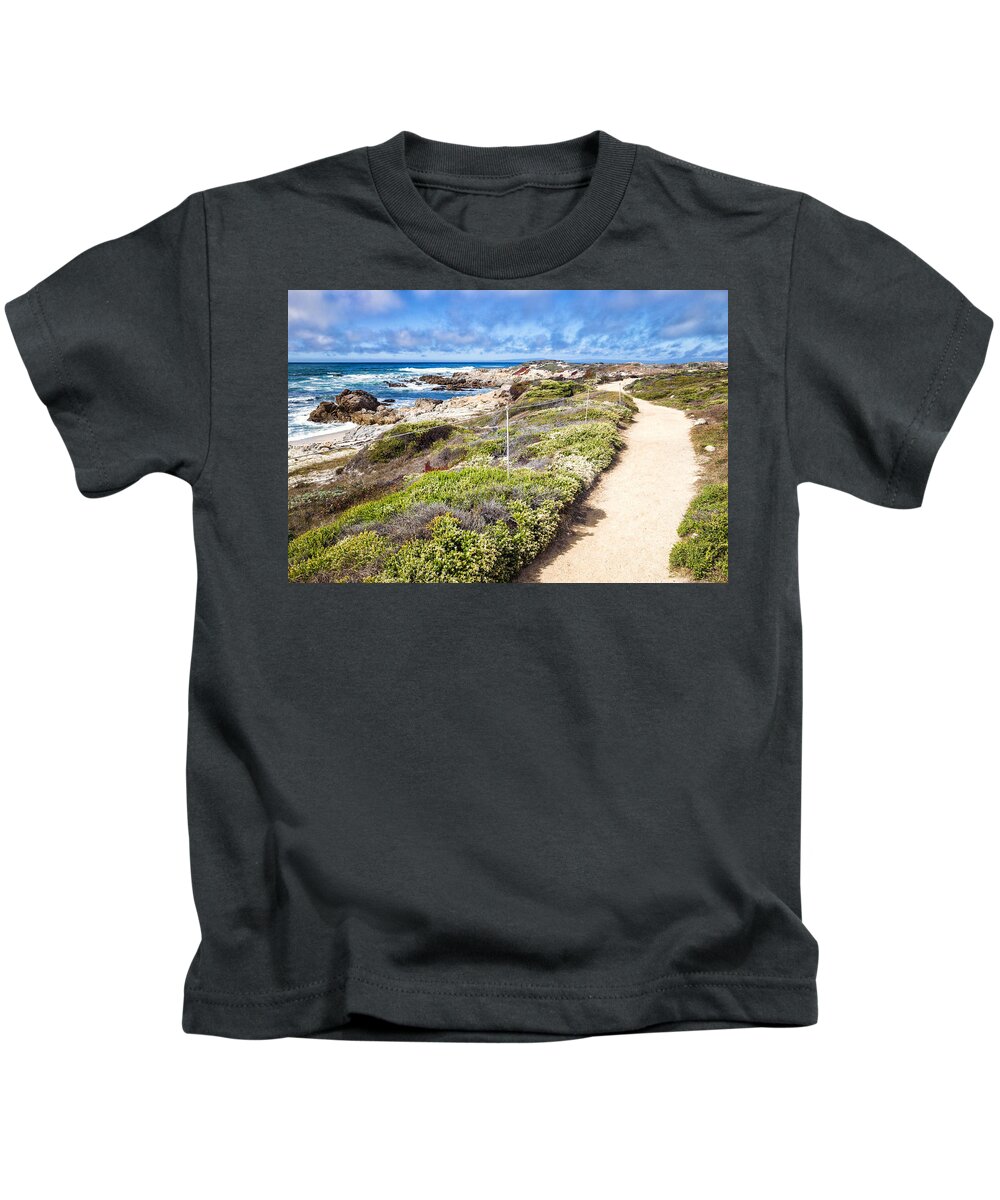 Asilomar State Beach Kids T-Shirt featuring the photograph Pathway At Asilomar State Beach by Priya Ghose