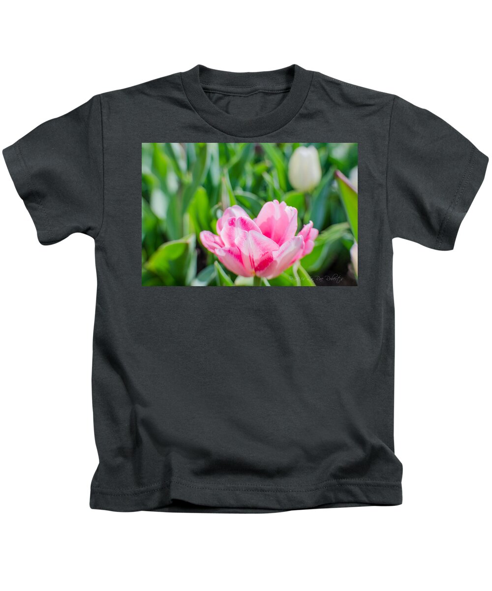 Farm Kids T-Shirt featuring the photograph Pink Flare Tulip by La Rae Roberts
