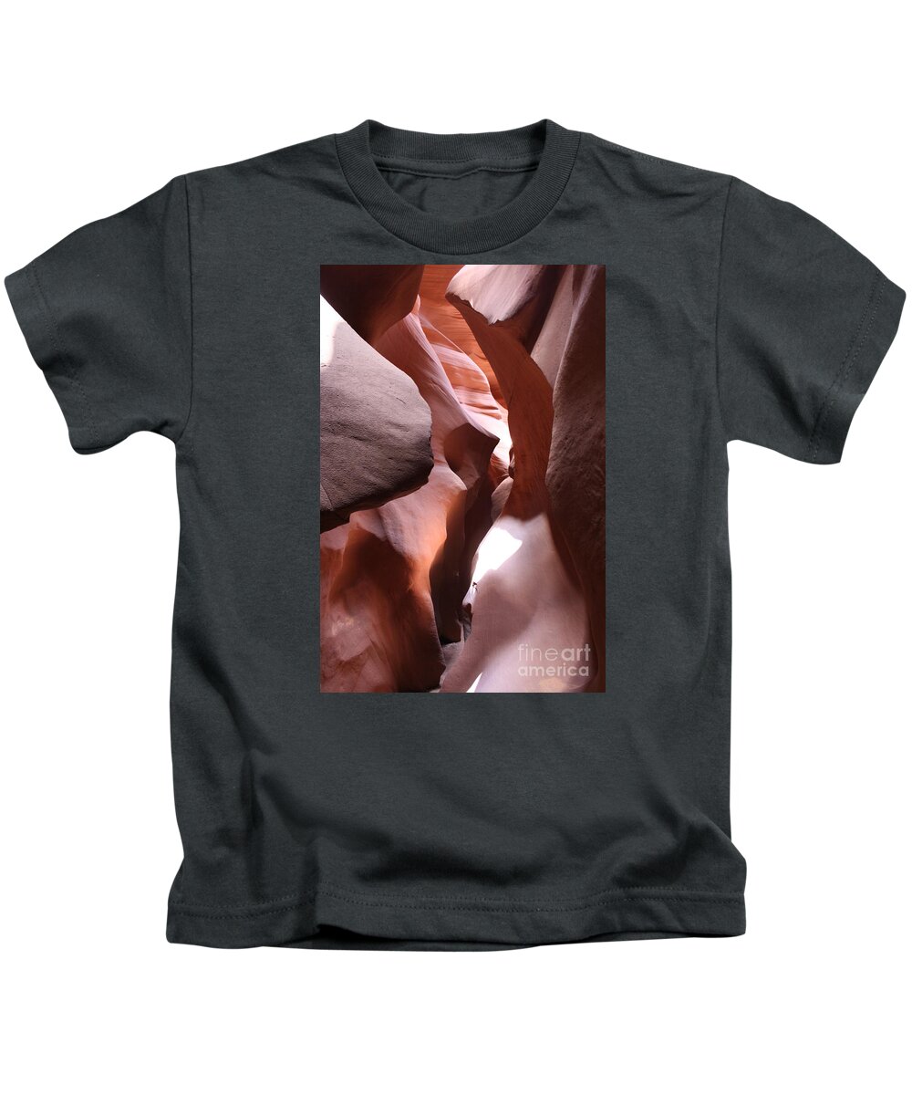 Canyon Kids T-Shirt featuring the photograph Pink Shades Of Antelope Canyon by Christiane Schulze Art And Photography