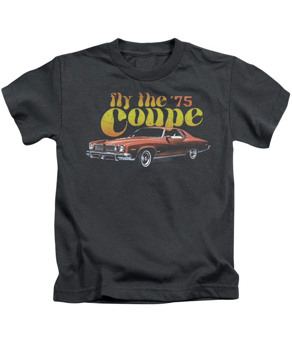  Kids T-Shirt featuring the digital art Pontiac - Fly The Coupe by Brand A
