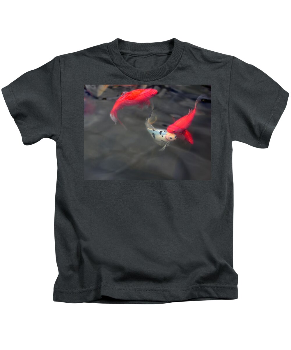 Goldfish Kids T-Shirt featuring the photograph Pool Pals by Mike Kling