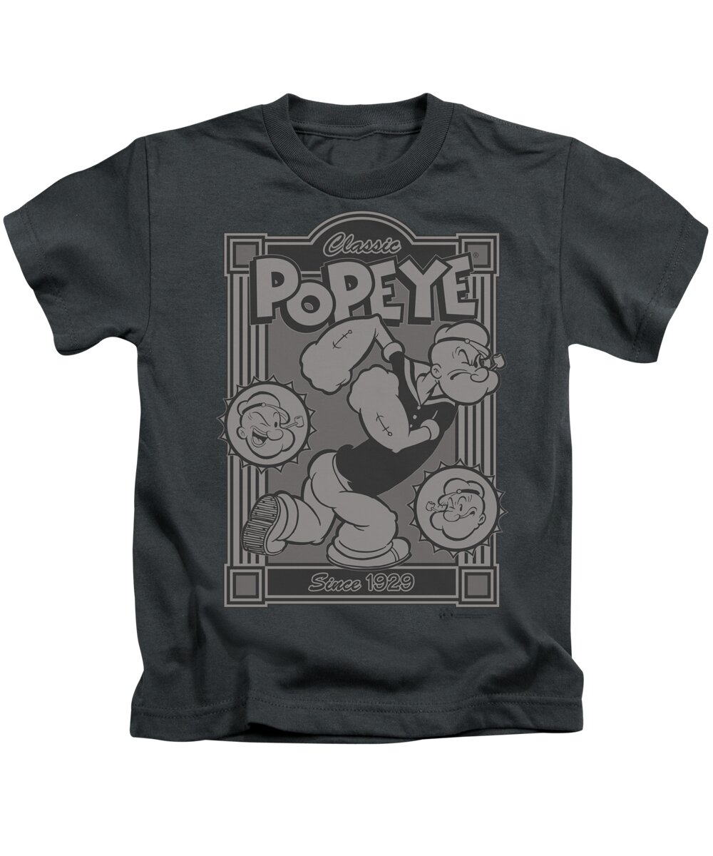 Popeye Kids T-Shirt featuring the digital art Popeye - Classic Popeye by Brand A