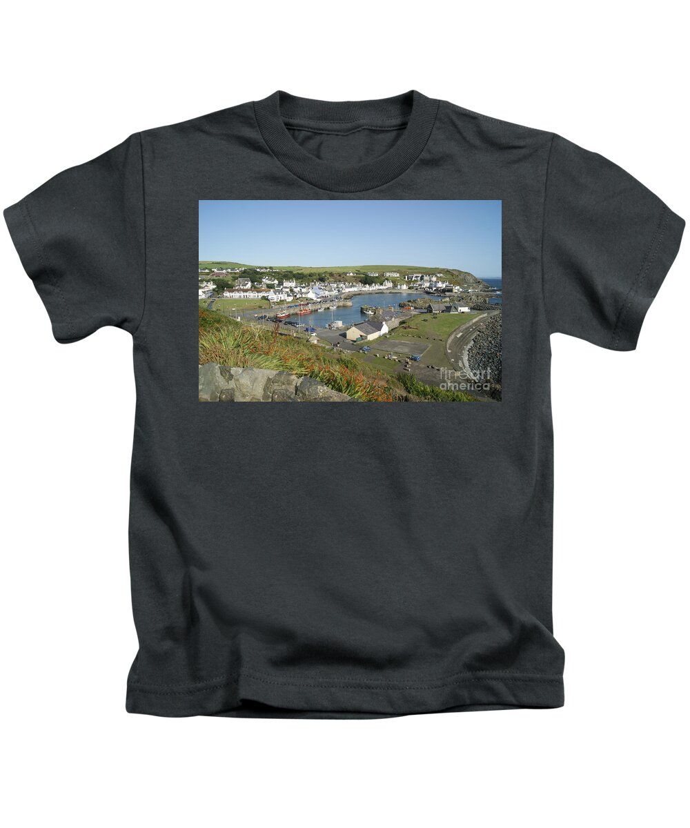 Portpatrick Kids T-Shirt featuring the photograph Portpatrick Harbour by David Birchall