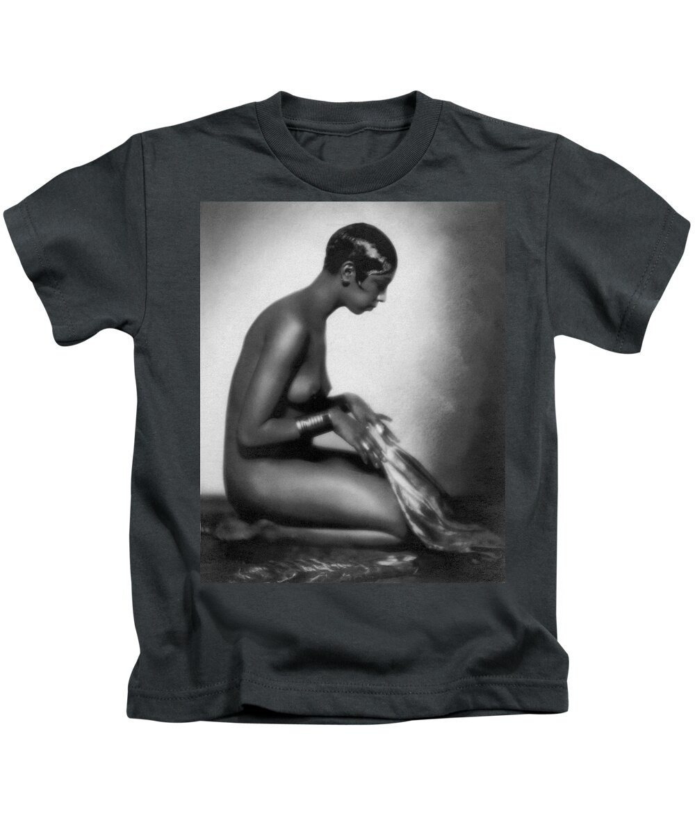 1928 Kids T-Shirt featuring the photograph Profile Of Josephine Baker by Underwood Archives