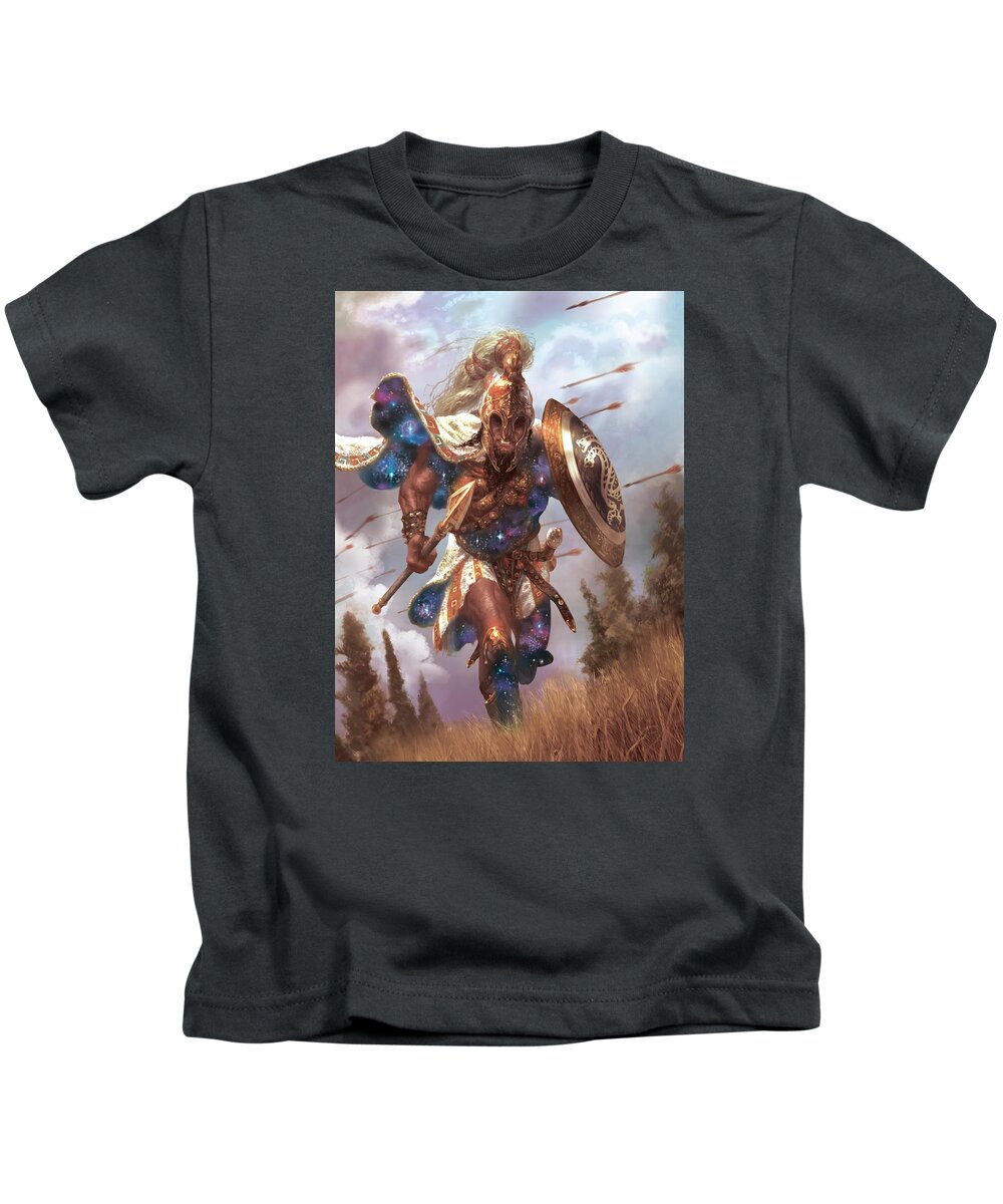 Magic Kids T-Shirt featuring the digital art Promo Soldier Token by Ryan Barger