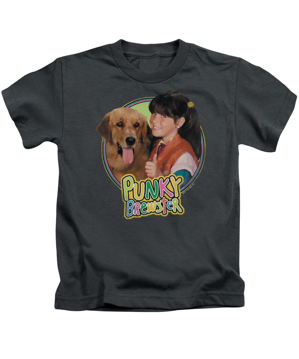 Punky Brewster Kids T-Shirt featuring the digital art Punky Brewster - Punky And Brandon by Brand A